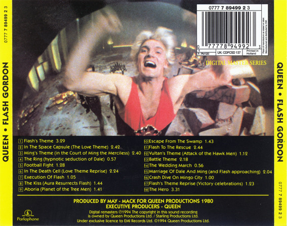 Queen  Flash Gordon; The Original Soundtrack 1980 : Back